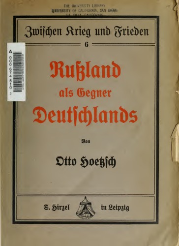 Rußland als Gegner Deutschlands