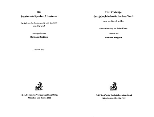 Die Verträge der griechisch-römischen Welt, von 700-338 v. Chr