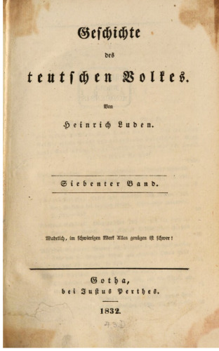 Geschichte des teutschen Volkes