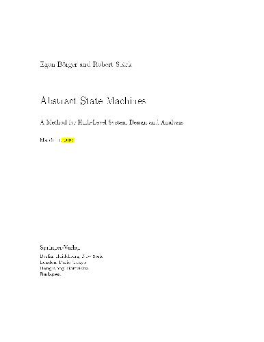 Abstract state machines..A method for high-level system design and analysis