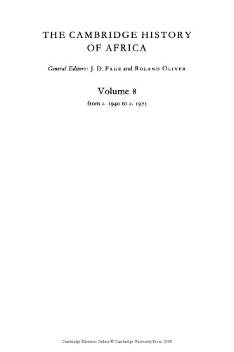 The Cambridge History of Africa (1940-1975)