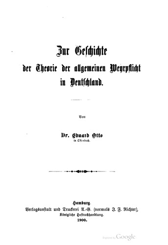 Zur Geschichte der Theorie der allgemeinen Wehrpflicht in Deutschland