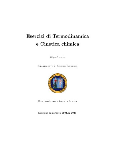 Esercizi di Termodinamica e Cinetica Chimica