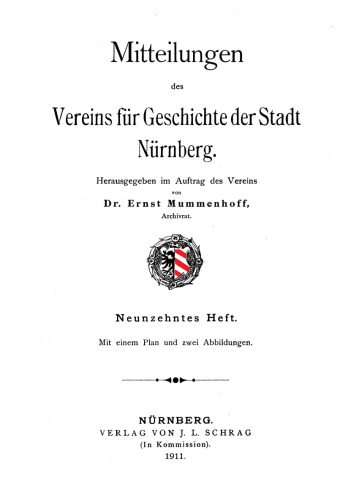Mitteilungen des Vereins für Geschichte der Stadt Nürnberg