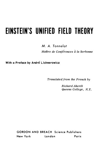 Einstein's Unified Field Theory