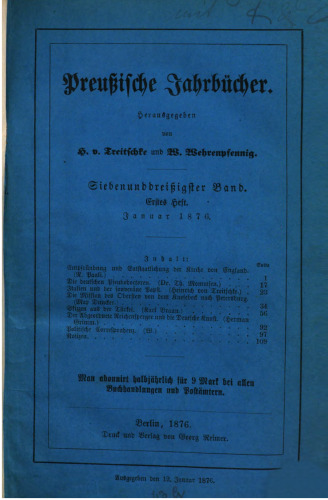 Preußische Jahrbücher