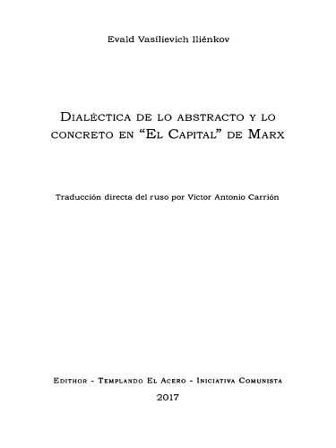 Dialéctica de lo abstracto y lo concreto en El Capital de Marx