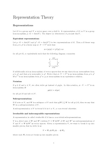 Representation Theory
