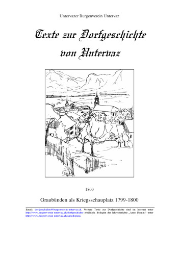 Graubünden als Kriegsschauplatz 1799-1800