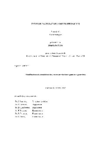 Modelisation et simulation de processus stochastiques non gaussiens