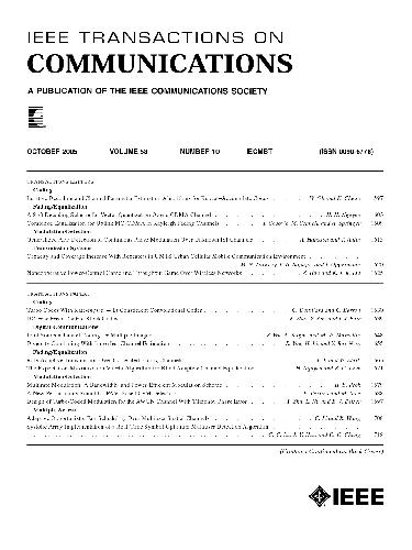 IEEE Transaction on communications (October)