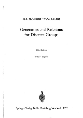 Generators and Relations for Discrete Groups
