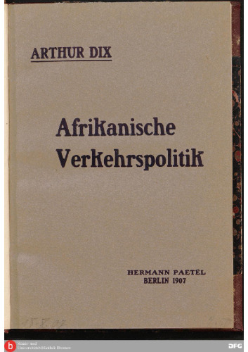Afrikanische Verkehrspolitik