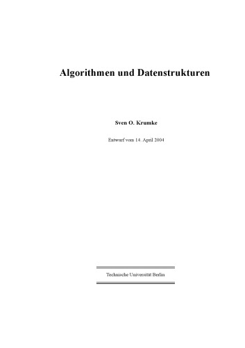 Algorithmen und Datenstrukturen [Lecture notes]