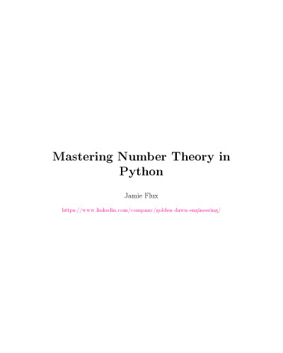 Mastering Number Theory in Python