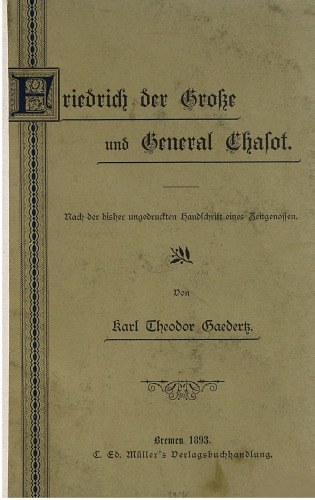 Friedrich der Große und General Chasot