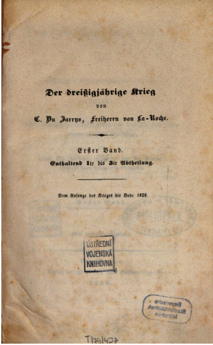 Vom Anfange des Krieges bis Ende 1629