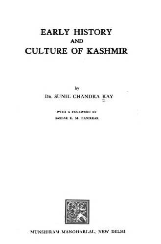 Early history and culture of Kashmir.