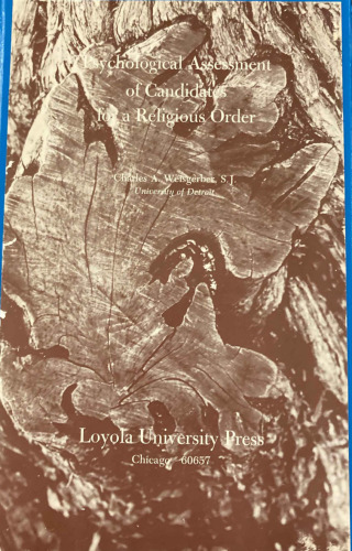 Psychological Assessment of Candidates for a Religious Order