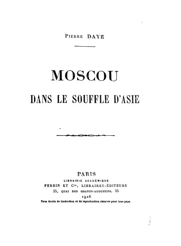 Moscou dans le souffle d'Asie