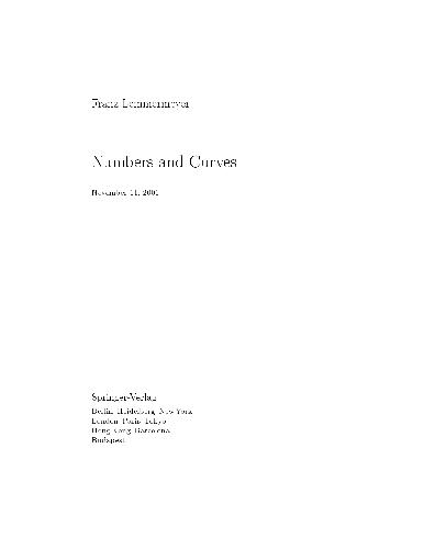 Numbers and curves