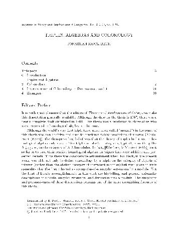 Triples, algebras and cohomology (PhD thesis, 1967, reprint 2003)