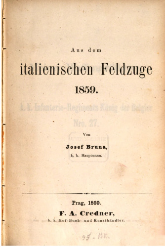 Aus dem italienischen Feldzuge 1859