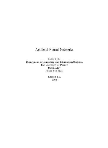 Artificial neural networks