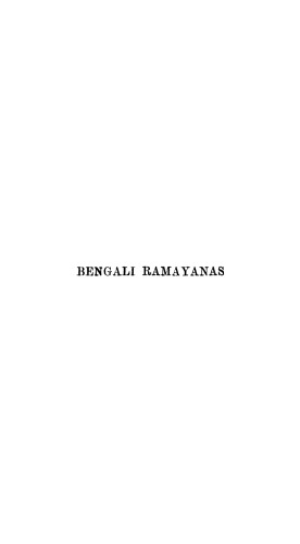 The Bengali Ramayanas