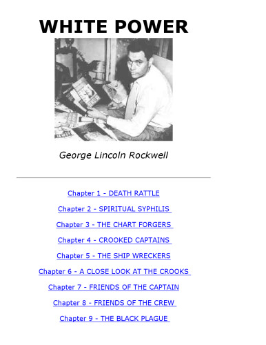 Rockwell, Lincoln - White Power