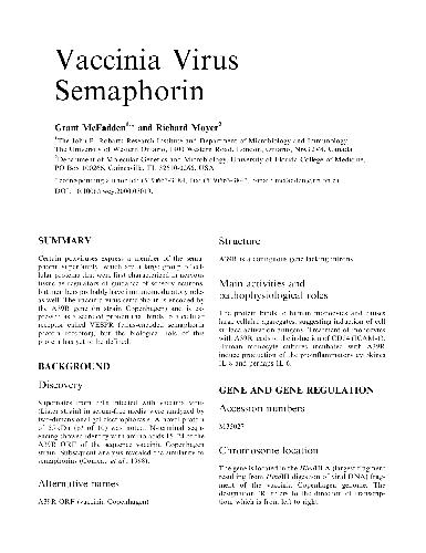Vaccinia Virus Semaphorin