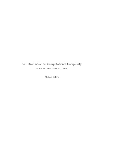 [Draft] An Introduction to Computational Complexity