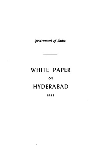 White paper on Hyderabad, 1948