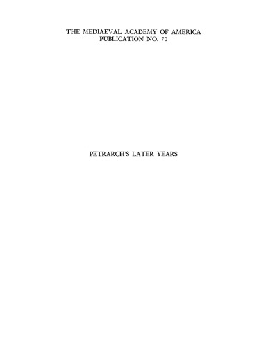 Petrarch's later years