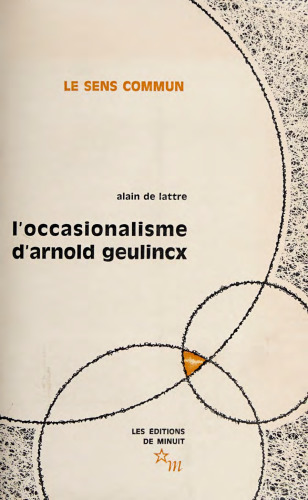 L'occasionalisme d'Arnold Geulincx