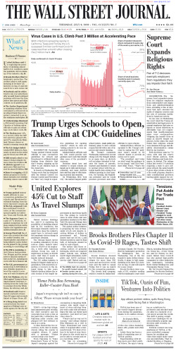 Wall Street Journal Thursday July 9, 2020