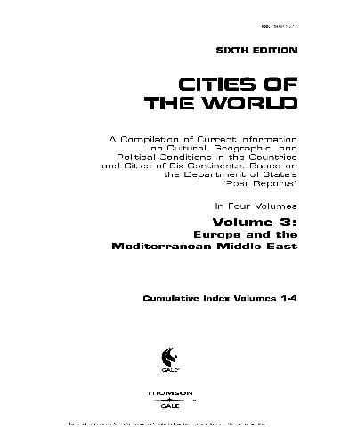 Cities of the World. Europe and Middle East