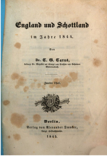 England und Schottland im Jahre 1844