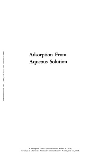 Adsorption From Aqueous Solution