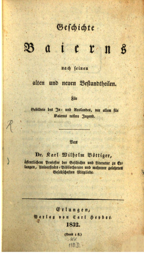 Geschichte Baierns [Bayerns] nach seinen alten und neuen Bestandteilen