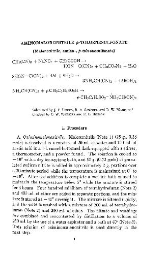 Organic Syntheses An annual publication of satisfactory methods