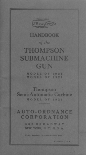 Thompson Tommy Full Auto 1927