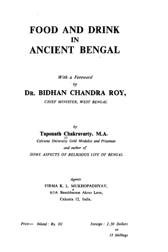 Food and drink in ancient Bengal