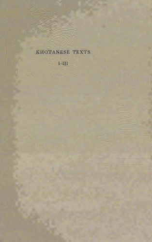 Khotanese Texts I-III