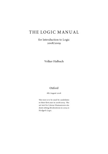 The Logic Manual