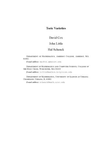 Toric varieties