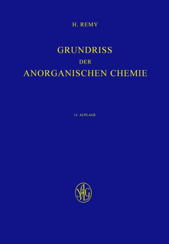 Grundriß der Anorganischen Chemie