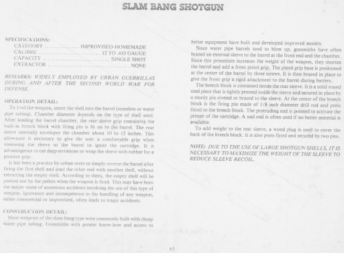 Improvised Slam Bang Shotgun Manual