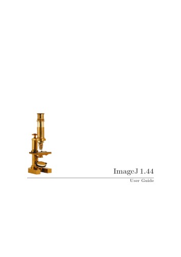Image-J 1.44 - User Guide