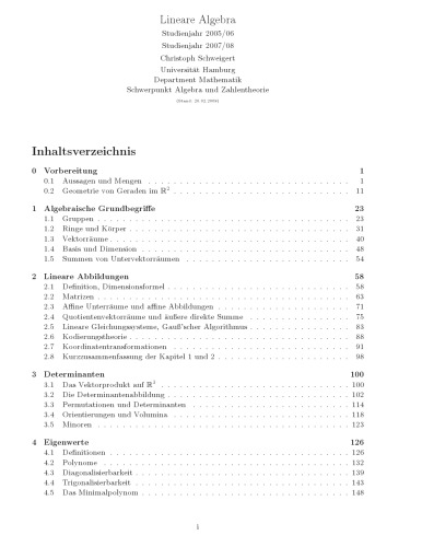 Lineare Algebra [Lecture notes]